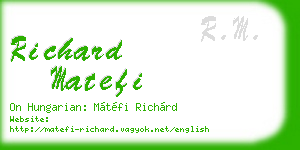 richard matefi business card